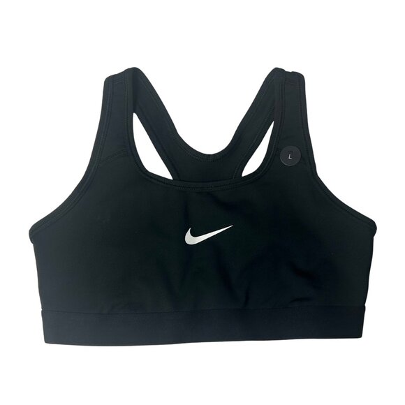 Nike Girls Dri-Fit Swoosh Sports Bra – Size L (Black) - Picture 1 of 3